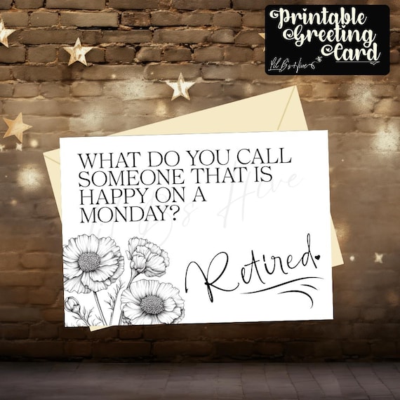 Retirement Printable Card