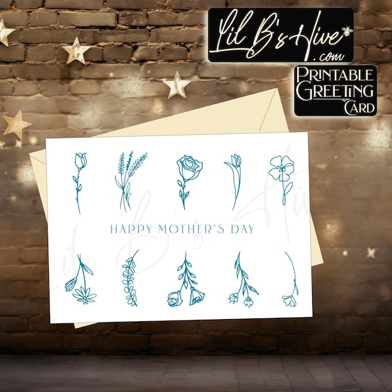 Minimalist Mother's Day Printable Card