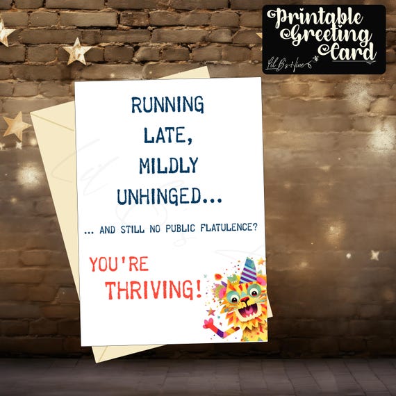 Thriving Encouragement Printable Card