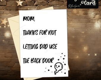 Lustige Muttertagskarte für Mama, Erwachsene Humor druckbare Grußkarte (digitaler Download)