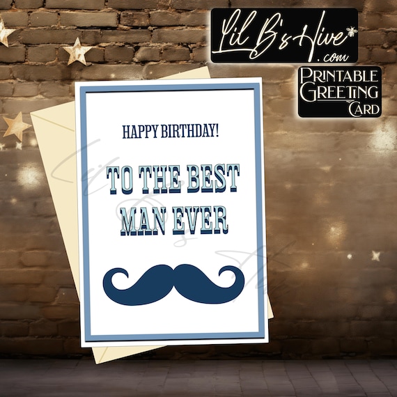 Best Man Birthday Printable Card