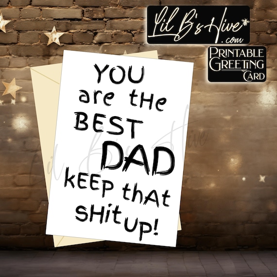 Best Dad Printable Card