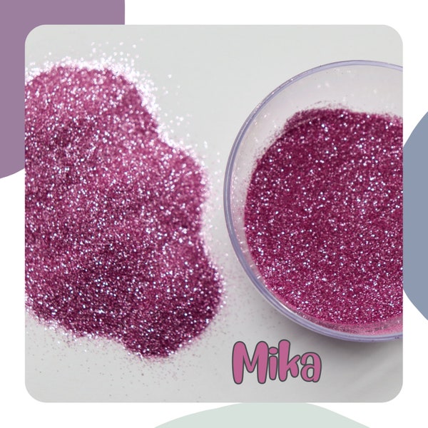 Ultra fine "Mika" rich pink/purple glitter for resin, crafts, nail art, slime, tumblers, cosmetics. Eco Friendly glitter.