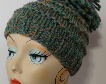 Handknit Winter Beanie Hat for Women  Teens  Children