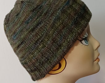 Unisex Multi-colored Handknit Winter Hat