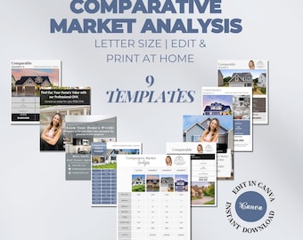 Real Estate CMA Templates: Comparative Market Analysis Flyers Editable in Canva