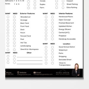 Home Buyer Checklist House Hunting Planner First Time Buyer Guide Real ...