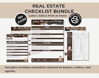Real Estate Template Transaction Coordinator Checklist Bundle Buyer Seller Guide Home Buying Process Document Management System Agent