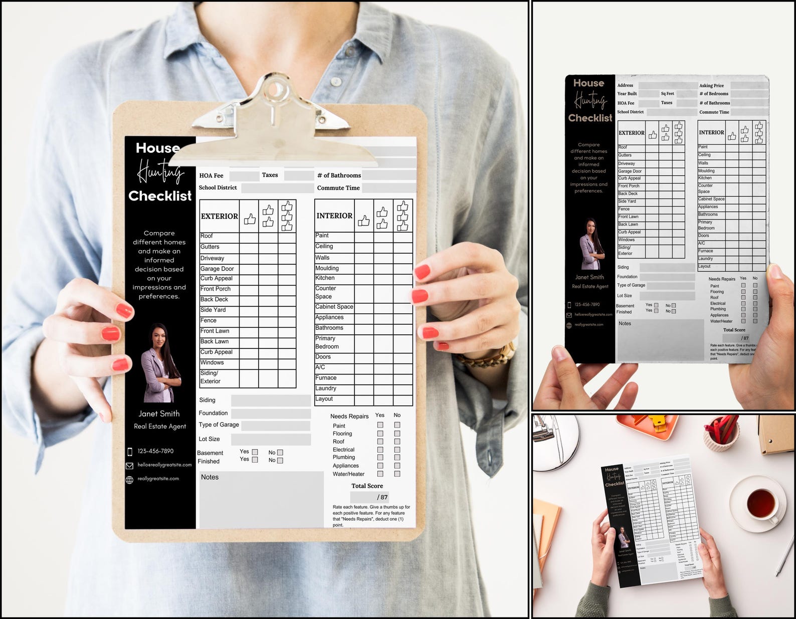 House Hunting Checklist Canva Template: Realtor Tool for First-time ...