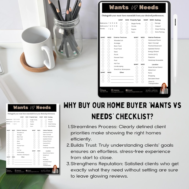 Home Buyer Checklist House Hunting Planner First Time Buyer Guide Real ...