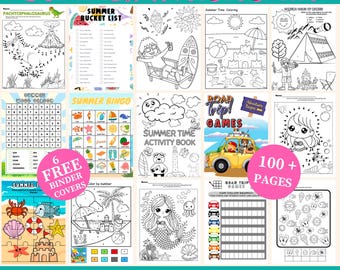 Summer Activity Kit for Kids Summer Fun Road Trip Games Summer Crafts Printable Activity Bundle