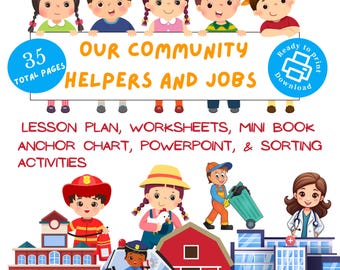 Community Helpers Social Studies Lesson Plan: Jobs Unit for Kindergarten & 1st Grade