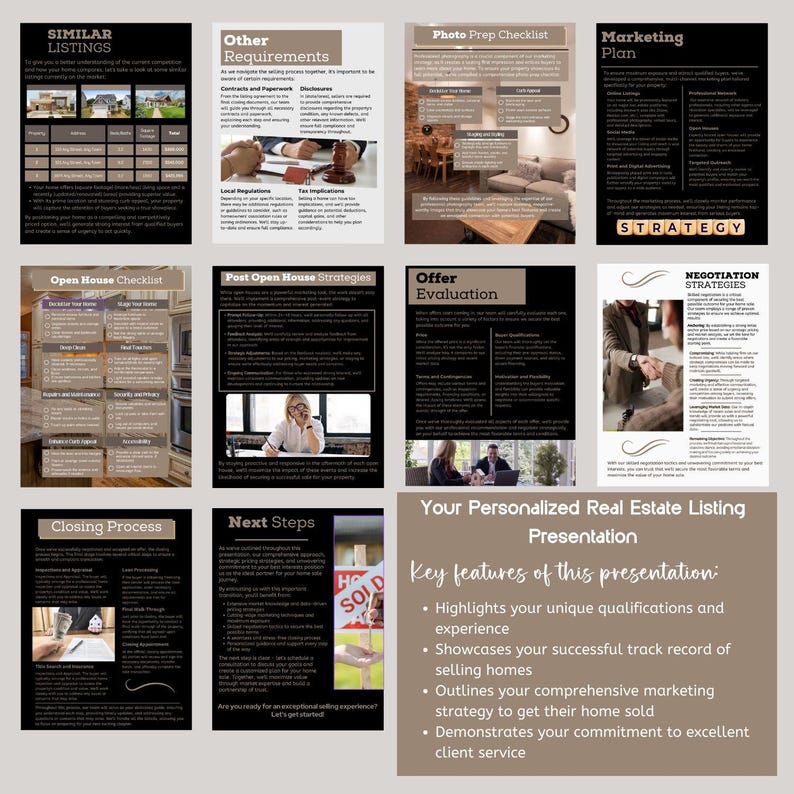 Real Estate Listing Presentation Real Estate Marketing Home Seller