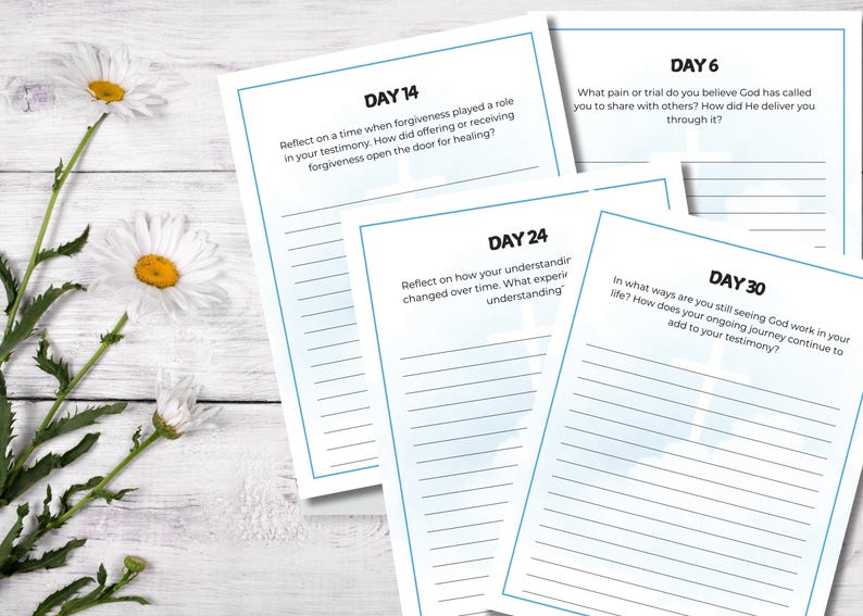 Christian Prayer Journal Printable PDF Daily Prayer Planner Bible Study ...