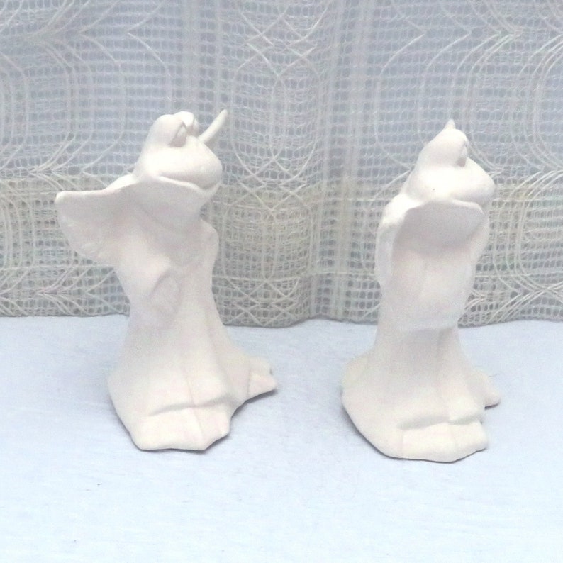 Unpainted Ceramic Bisque / Angel Figurines / Ready to Paint Ceramics / Frog Figurines / Ceramics to Paint / Ceramic Bisque / Bisque Ware image 3