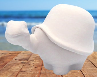 Handmade Ready to Paint Ceramic Bisque Turtle Trinket Dish, Ceramic Jewelry Box to Paint, Paintable Ceramic Prayer Box, Turtle Figurine Gift