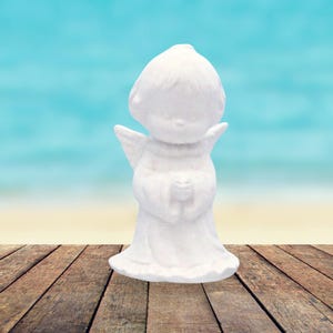 Unpainted Ceramic Angel Figurine, Paint it Yourself Ceramic Angel Gift, Ready to Paint, Bisque Ceramics to Paint, Angel Decor