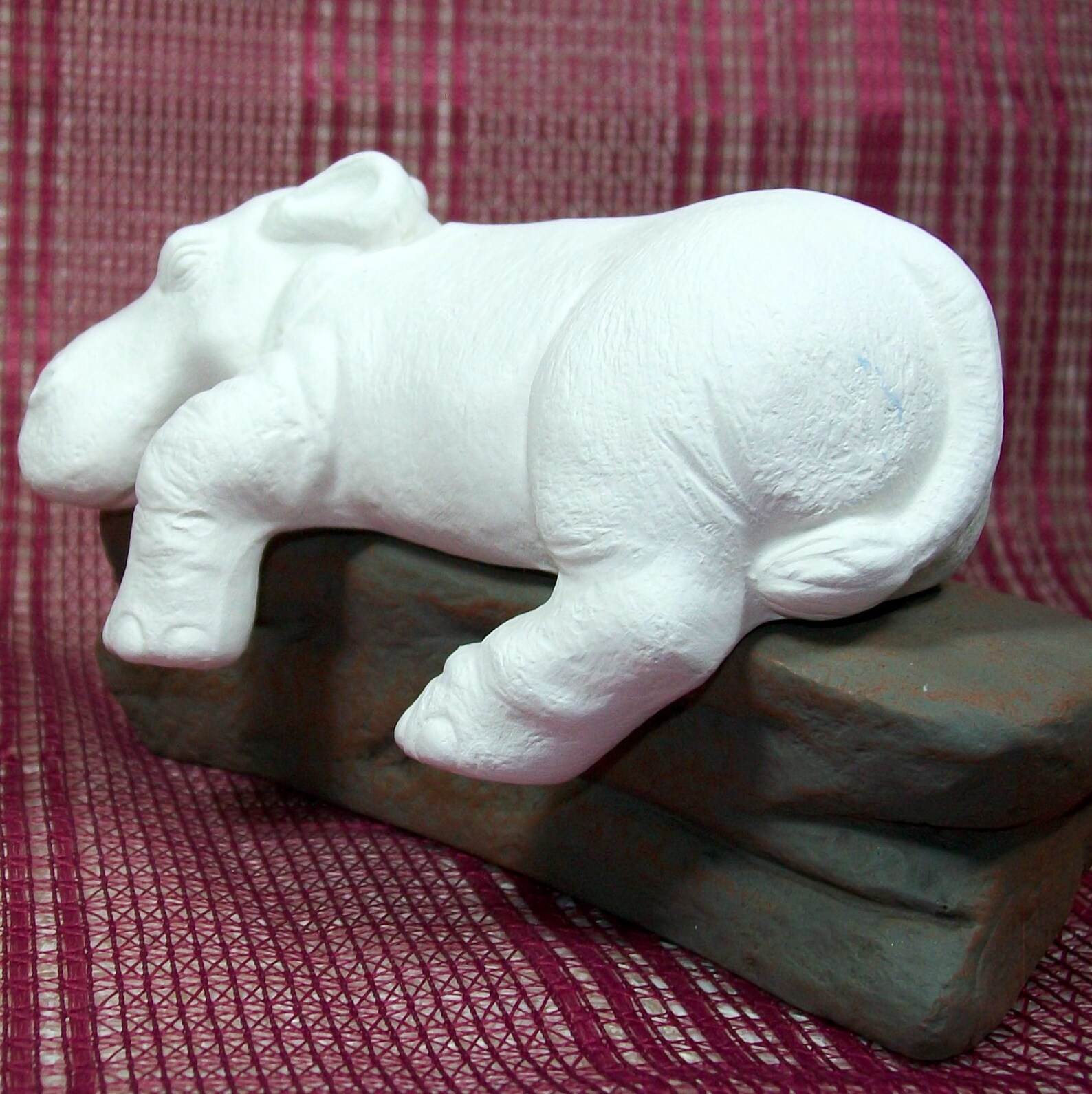 Buy Unpainted Ceramic Hippo Figurine / Ceramic Bisque / Ceramics Online