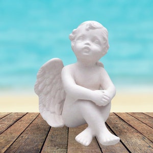 Large Handmade Ready to Paint Ceramic Cherub Angel Figurine, Paintable Ceramic Angel Statue, Angel Decor, Angel Gift, Ceramics to Paint