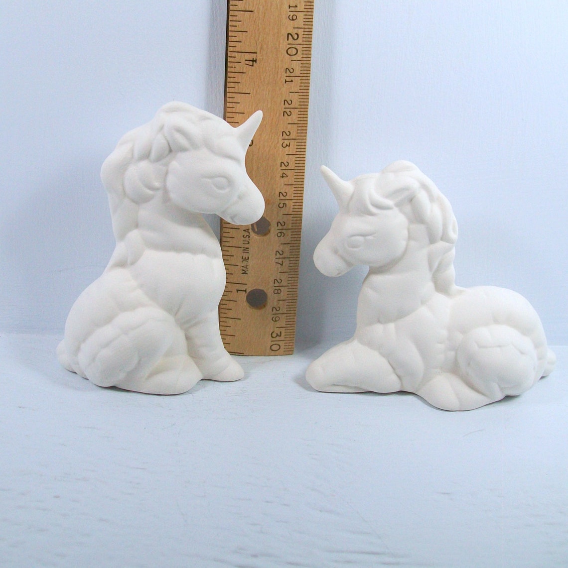 Unpainted Ceramic Unicorn Figurine / Bisque Ware / Unicorn Etsy