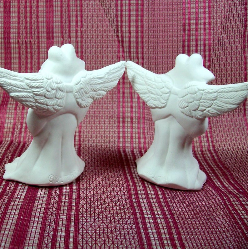 Unpainted Ceramic Bisque / Angel Figurines / Ready to Paint Etsy