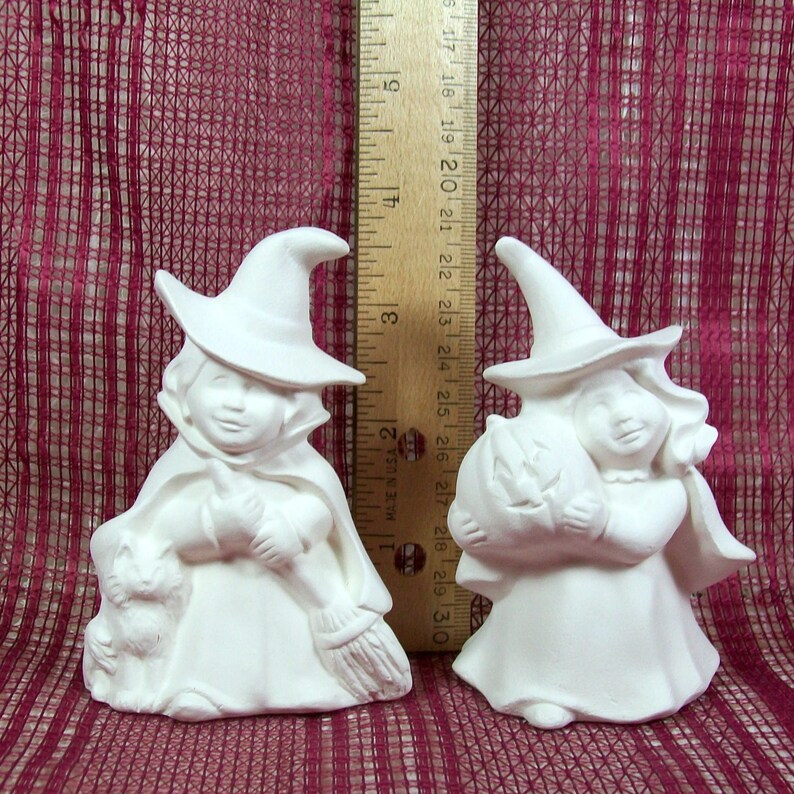 Handmade Ceramic Witch Statues / Witch Figurines / Halloween Etsy