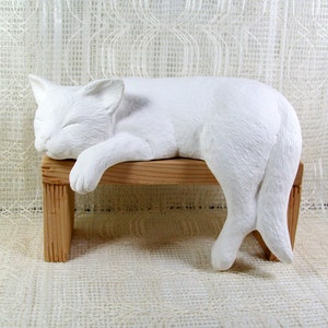 Handmade Ready to Paint Ceramic Cat Figurine, Unpainted Bisque Cat Statue, Ceramics to Paint, Paintable Ceramics. Kitty Figurine, Cat Lover