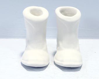 Handmade Unpainted Ceramic Boots / Ready to Paint Ceramic Cowboy Boots / Ceramics to Paint / Cowboy Lover Gift / Boot Lover / Cowboy Decor
