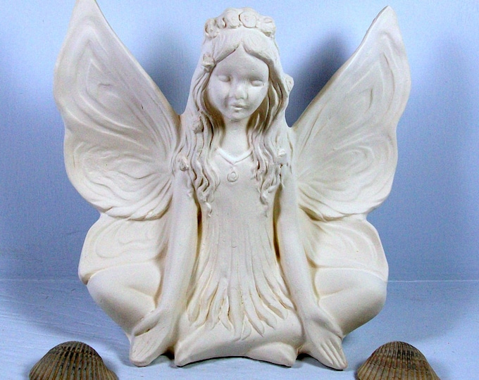 Unpainted Ceramic Fairy Figurine / Ceramics to Paint / Fairy Etsy