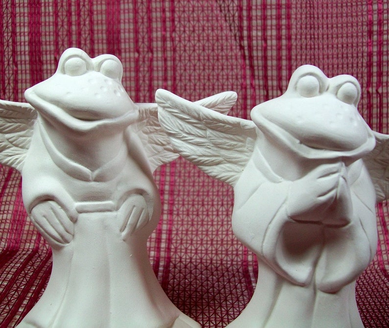Unpainted Ceramic Bisque / Angel Figurines / Ready to Paint Etsy