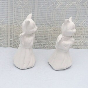 Ready To Paint Ceramic Cat Angel Figurines, Handmade Angel Cat Statues, Paint It Yourself, Unpainted Cat Memorial, Gift for Cat Mom image 6