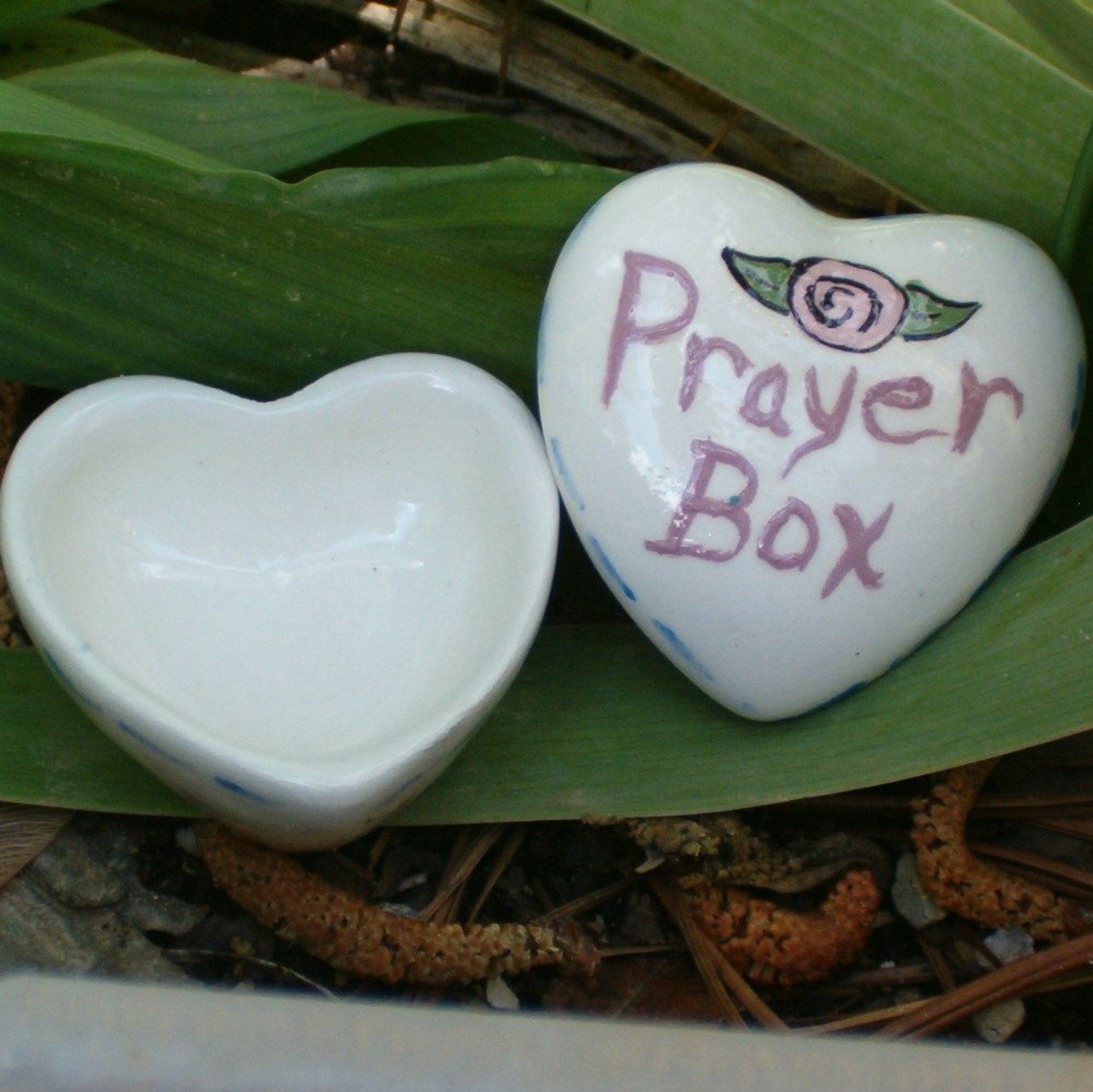 Handmade Ceramic Prayer Box / Keepsake Box / Heart Shaped Etsy