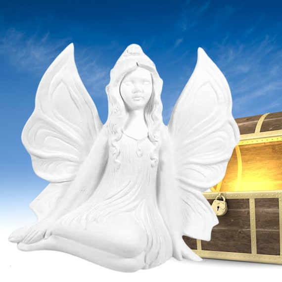 Unpainted Ceramic Fairy Figurine / Ceramics to Paint / Fairy Etsy