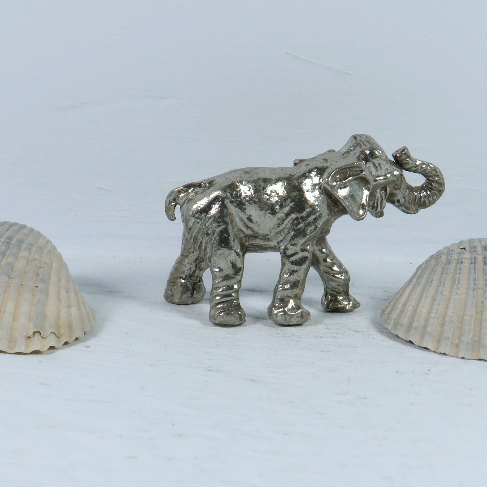 Vintage Pewter Elephant Figurine / Pewter Elephant Statue / Etsy