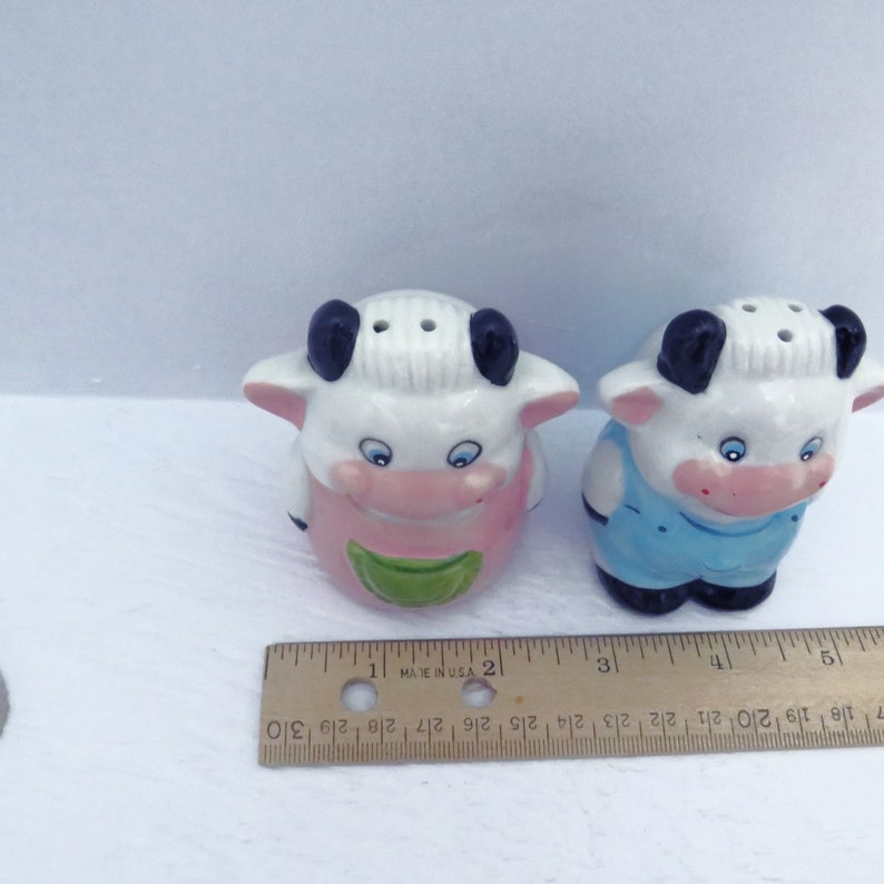 Vintage Ceramic Cow Salt and Pepper Shakers / Table Ware / Cow Decor / Cow Lover Gift Bild 5