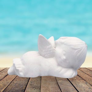Ready to Paint Handmade Ceramic Angel Figurine, Ceramic Bisque Ceramics to Paint,/ Unpainted Ceramic Angel Statue, Angel Decor, Angel Gift