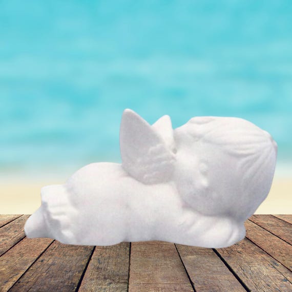 Ready to Paint Handmade Ceramic Angel Figurine, Ceramic Bisque Ceramics to Paint,/ Unpainted Ceramic Angel Statue, Angel Decor, Angel Gift