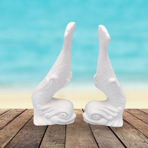 Handmade Paintable Ceramic Fish Statue, Ready to Paint Ceramic Fish Decor, Unpainted Ceramic Fish Figurines, Fishermancore