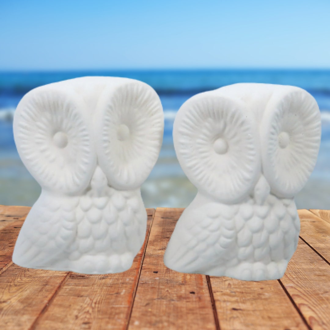 Ready to Paint Handmade Ceramic Owl Figurines / Ceramics to Paint / Owl