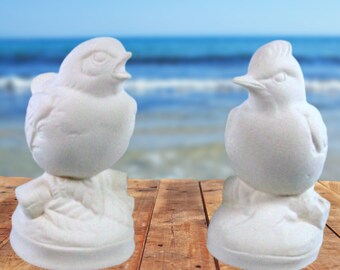 Handmade Ceramic Bird Figurines, Ready to Paint Bird Statues, Unpainted Bisque Ceramics, Ceramics to Paint, Paintable Ceramics, Bird Decor