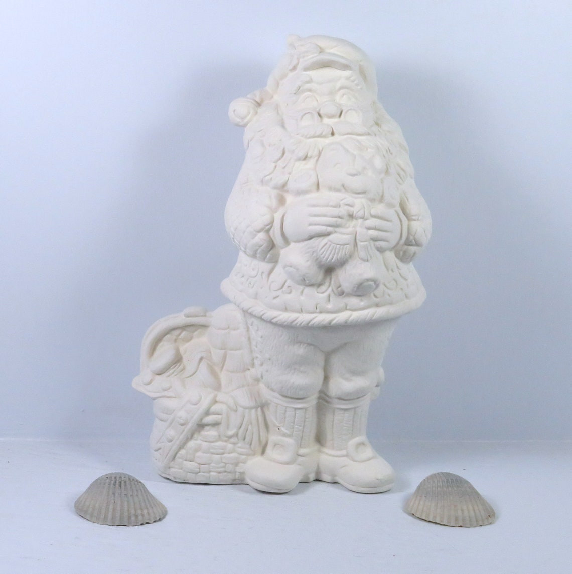 Unpainted Ceramic Bisque Santa Figurine / Santa Clause Statue Etsy