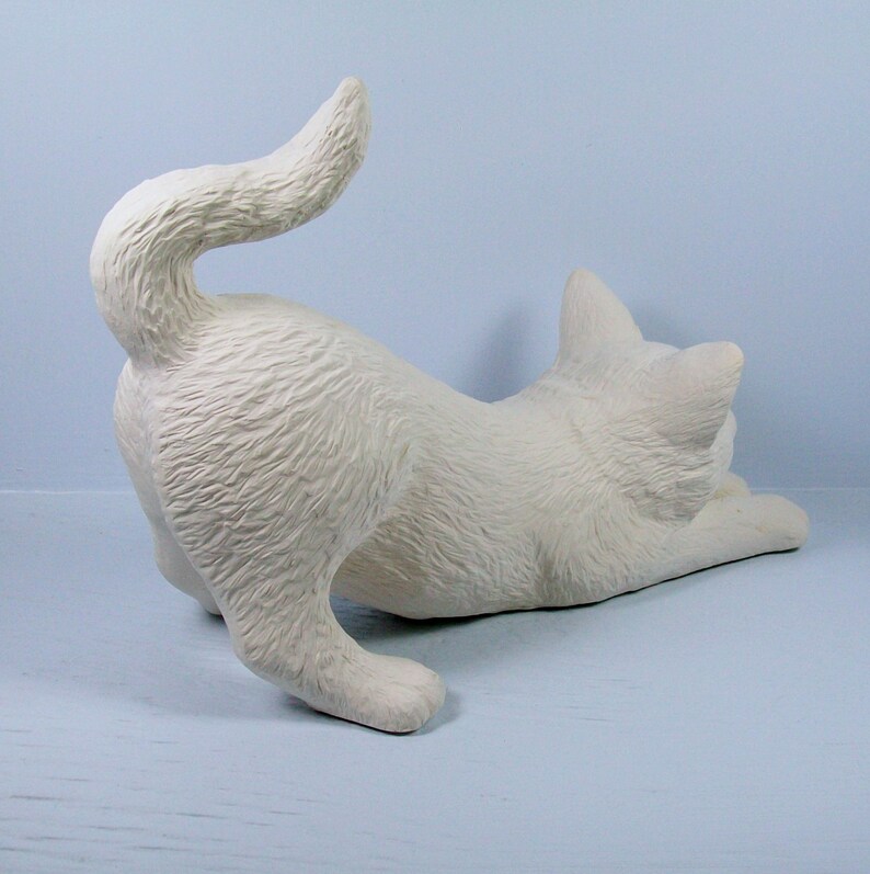 Ready to Paint Ceramic Cat Figurine / Paint It Yourself Etsy