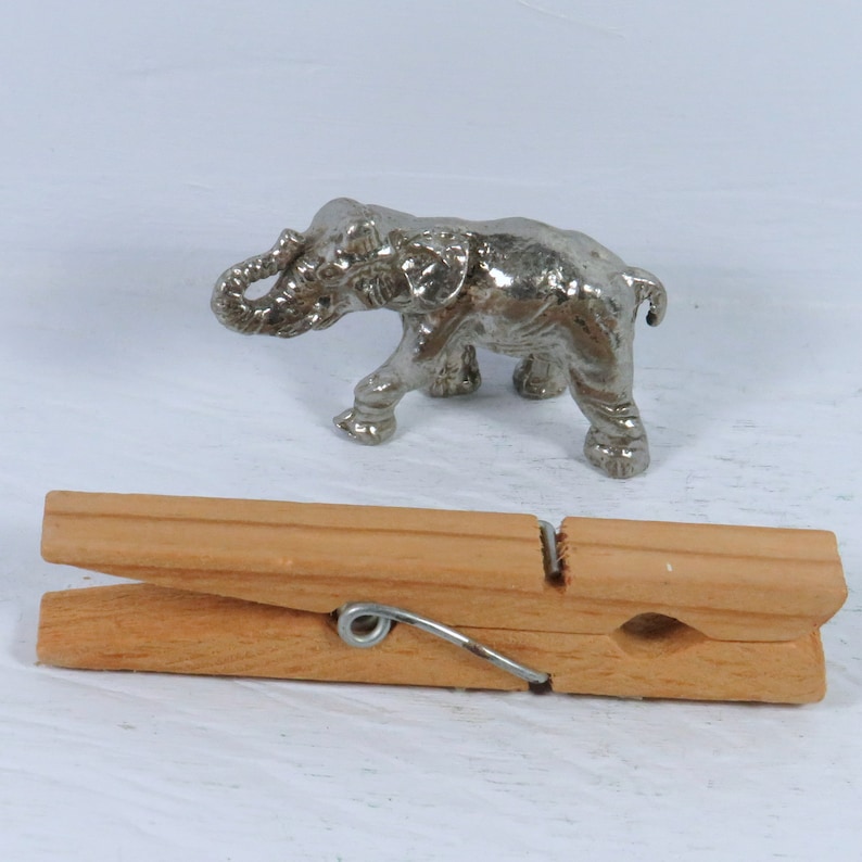 Vintage Pewter Elephant Figurine / Pewter Elephant Statue / Etsy