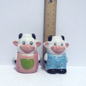 Vintage Ceramic Cow Salt and Pepper Shakers / Table Ware / Cow Decor / Cow Lover Gift Bild 6