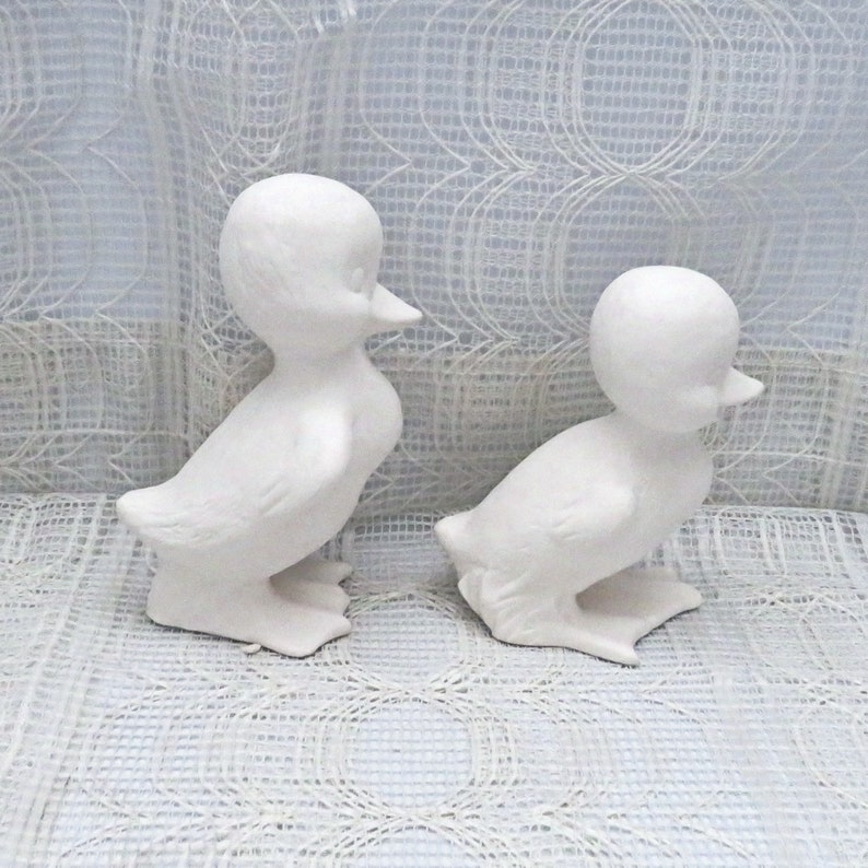 Ready to Paint Ceramic Duck Figurines, Handmade Unpainted Duck Statues for Duck Lover Gift, Activities for Kids or Adults Bild 2