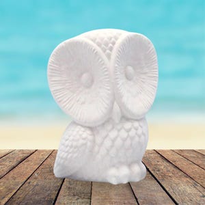 Handmade Ceramic Bisque Owl Figurine, Paintable Ceramic Owl Statue, Owl Decor, Ceramics to Paint, Bisque Ware,  Ready to Paint, Owl Lover