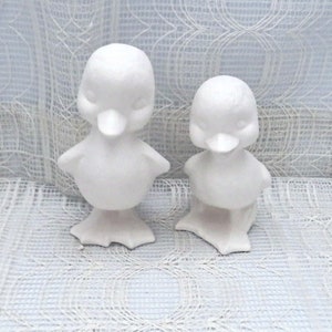 Ready to Paint Ceramic Duck Figurines, Handmade Unpainted Duck Statues for Duck Lover Gift, Activities for Kids or Adults Bild 1