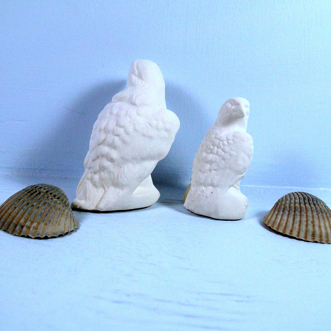 Unpainted Ceramic Bisque Eagle Figurines / Eagle Statues / Etsy