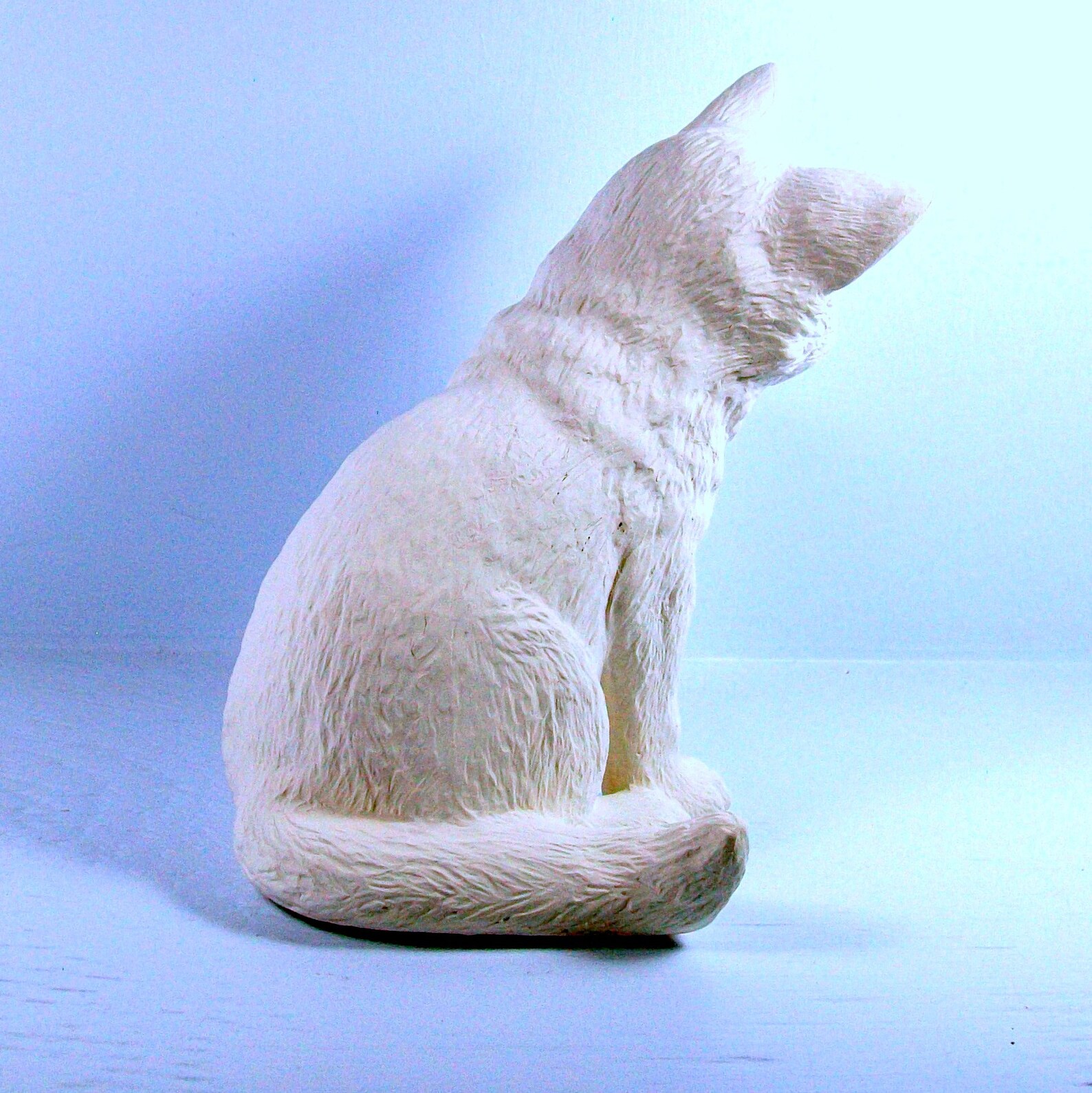Ceramic Cat Figurine / Unpainted Ceramic Cat Statue / Ceramics Etsy