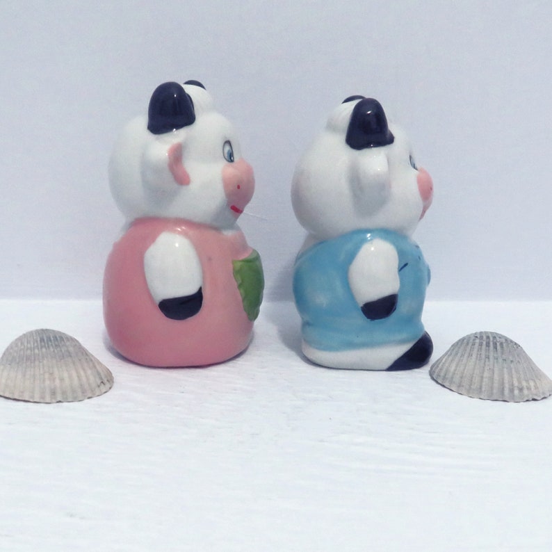 Vintage Ceramic Cow Salt and Pepper Shakers / Table Ware / Cow Decor / Cow Lover Gift Bild 2